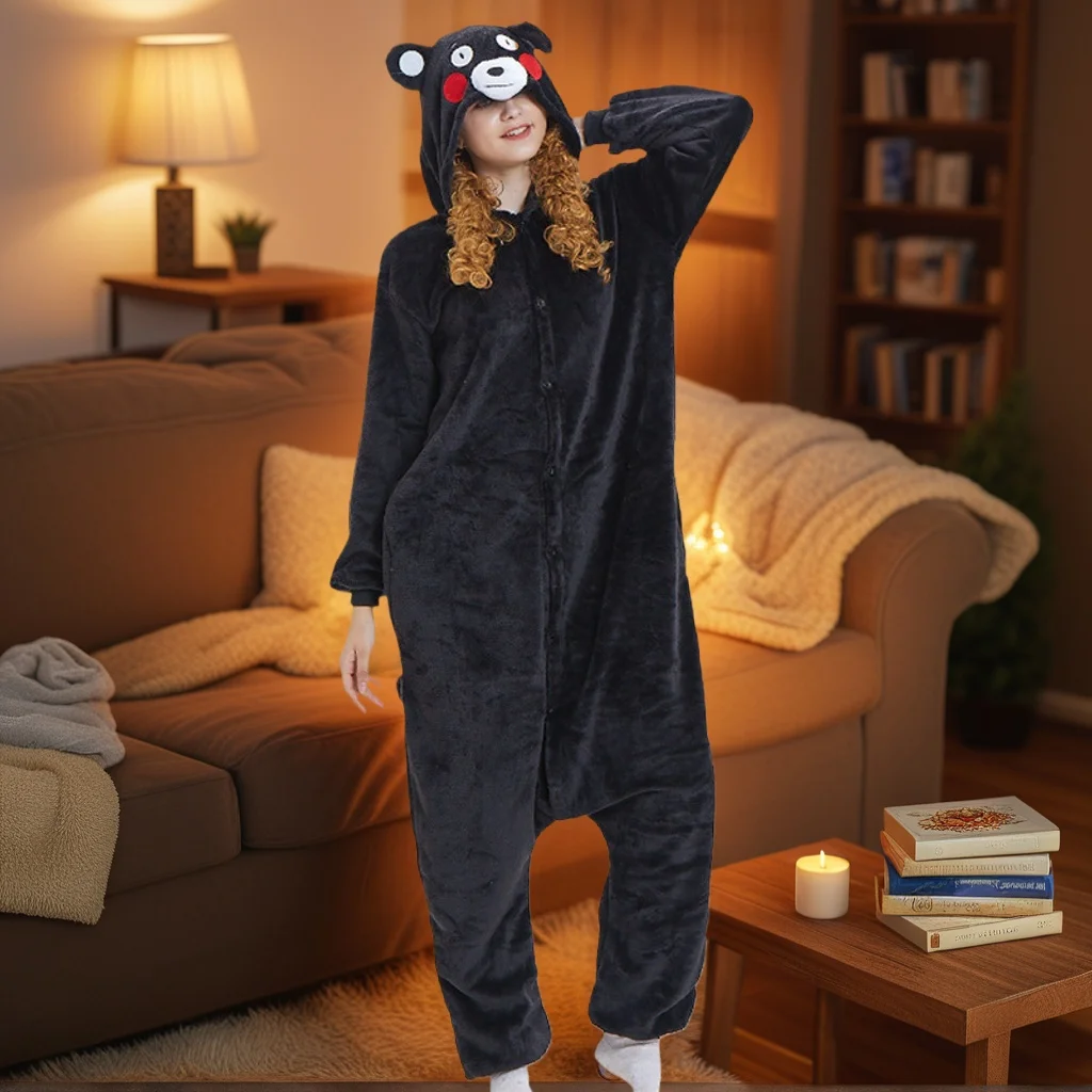 Kumamon Bear Kigurumis Anime Onesies Women Men Overalls