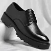 New Luxury Men's Brogues Leather Elevator Shoes Man Height Increase Insole 8cm/10cm Black Formal Business Wedding Work Men Shoes 2