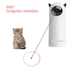 Interactive Smart Teasing Laser Toy for Cats - Automatic 360° Rotating Exercise and Entertainment Device (White)