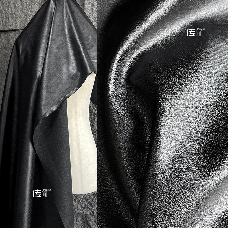 Textured Black Polyurethane Coated Nylon Fabric, For Garment