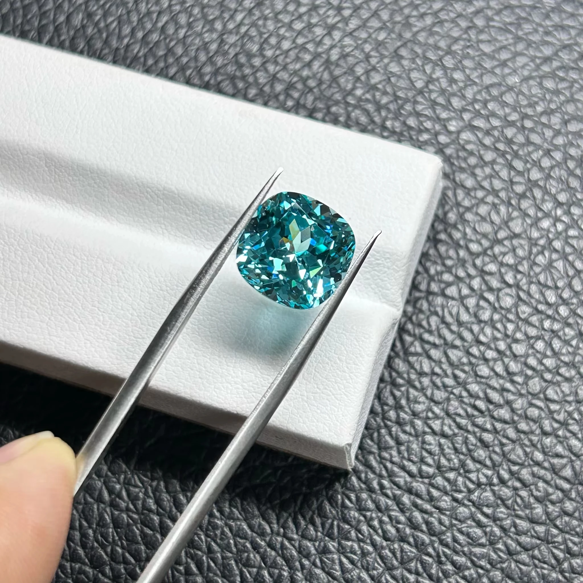 Top Quality 0.3-31ct Lab Grown Paraiba Gemstone Asscher Shape Loose Gemstones Paraiba For Jewelry Making with AGL Certificate