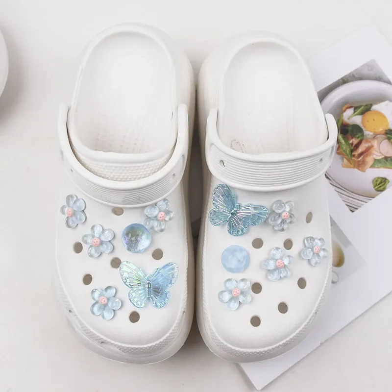Breloques Marguerite Pour Chaussures - Lot De 18 Fleurs En Résine Rose Et Blanc - Charmes Amovibles Pour Customisation - Cadeau DIY
