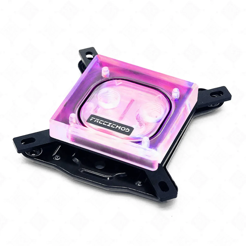 Zemod-bloco Refrigerador de Água para Intel Cpu Transperant Spray Liquid 5v 3pin Rgb Aura 115x 2011 775 1366 2066 2011 - Imagem 4