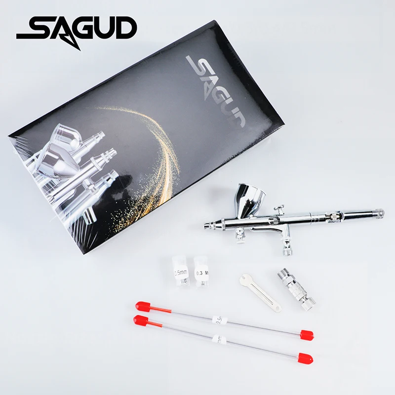 SAGUD Airbrush Cleaning Kit Clean Pot Jar with Holder and Cleaning