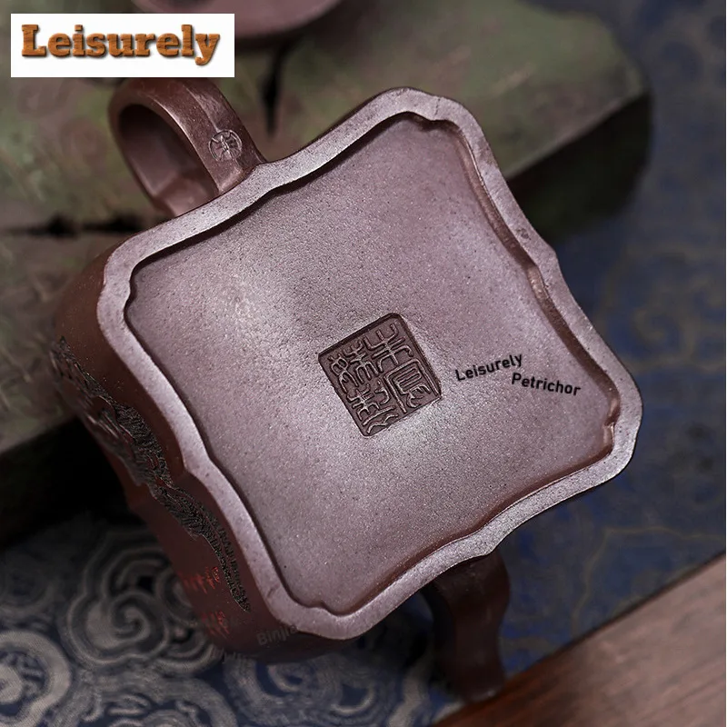 180ml Antique Yixing Purple Clay Teapots Handmade Pot Raw Ore Mud Kettle with Filter Chinese Zisha Tea Set Tea Services Gift