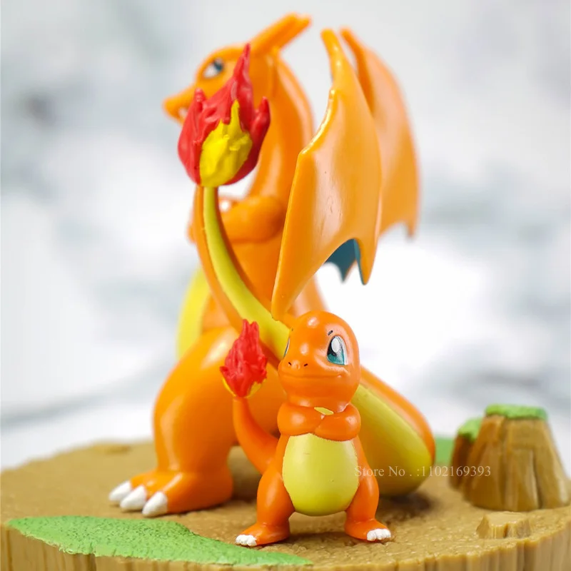 Conjunto de bonecos pokémon originais, figura de ação colecionável pokémon,  conjunto charizard reboita, brinquedos para crianças - AliExpress