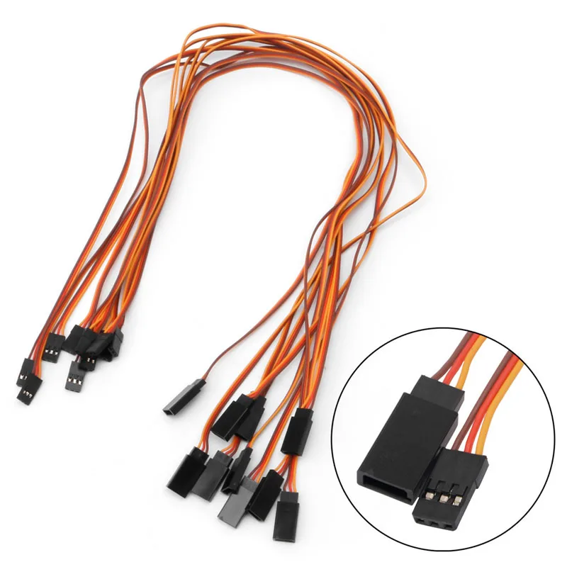 

10Pcs 150mm Servo Extension Wire Cable For RC Futaba 15cm Male to Female