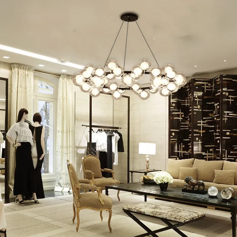 Pendant Lamp Modern LED Bubble Chandelier Lighting Pendant lamp for Living Dining Room Luminaire