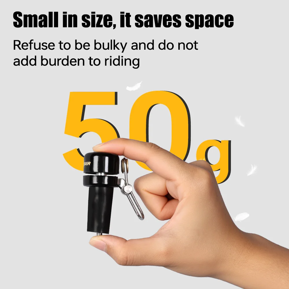 Compact & Loud 80dB Bicycle Safety Bell – Lightweight Handlebar End Warning Horn
