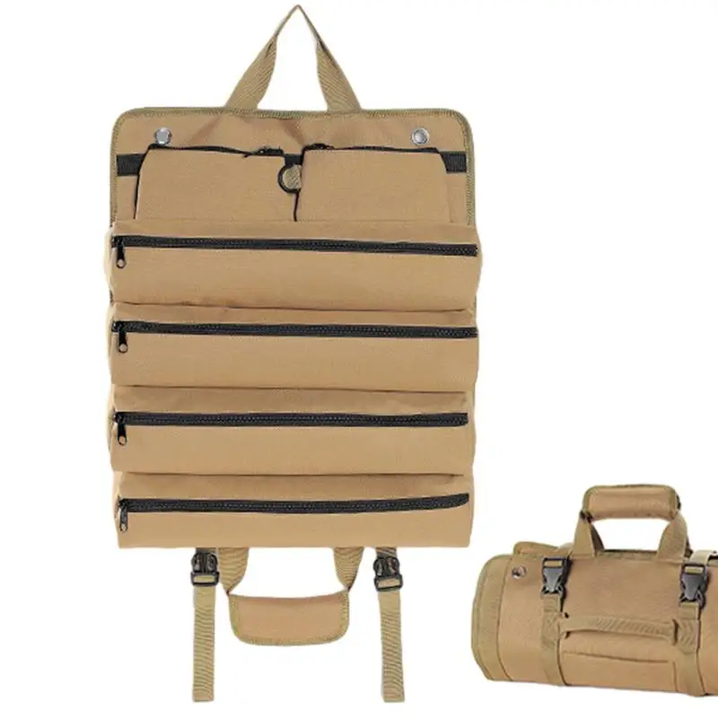 

Portable Storage Bag Rolled Storage Bag Roll Up Tool Pouch Multi-Purpose Hardware Tool Bag Multi-Pocket Rolled Tools Organize