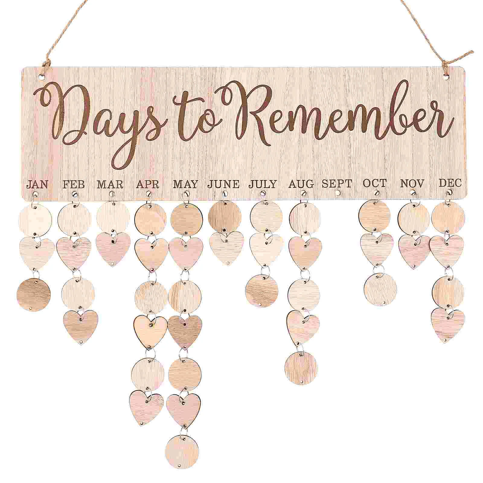 Reminder Calendar Family Birthday Calendar Board Days to Remember Wooden Calendar Wood Birthday Calendar Wooden Calendar