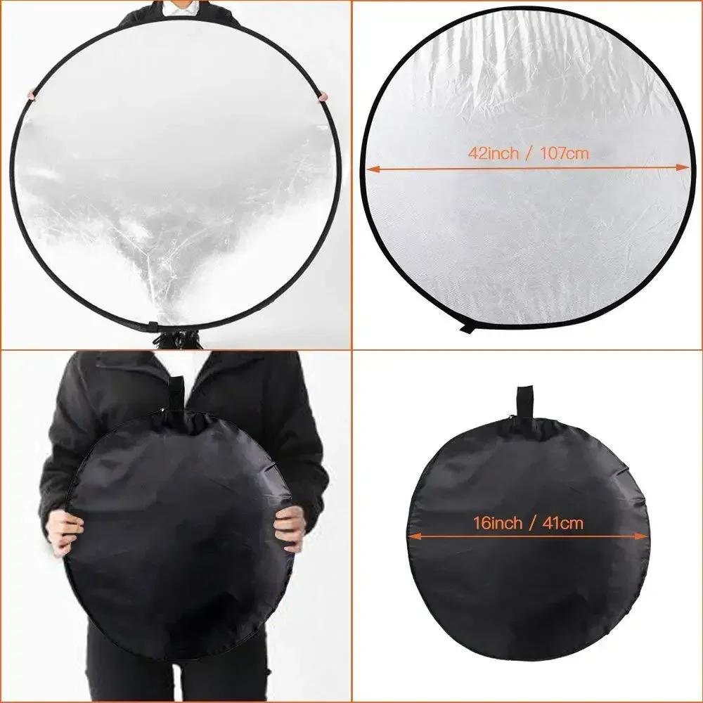 30/60/80/110CM Reflector 5 in 1 Photos Round Reflector For Photography Light Diffuser Photo Studio Accessory Handhold Portable