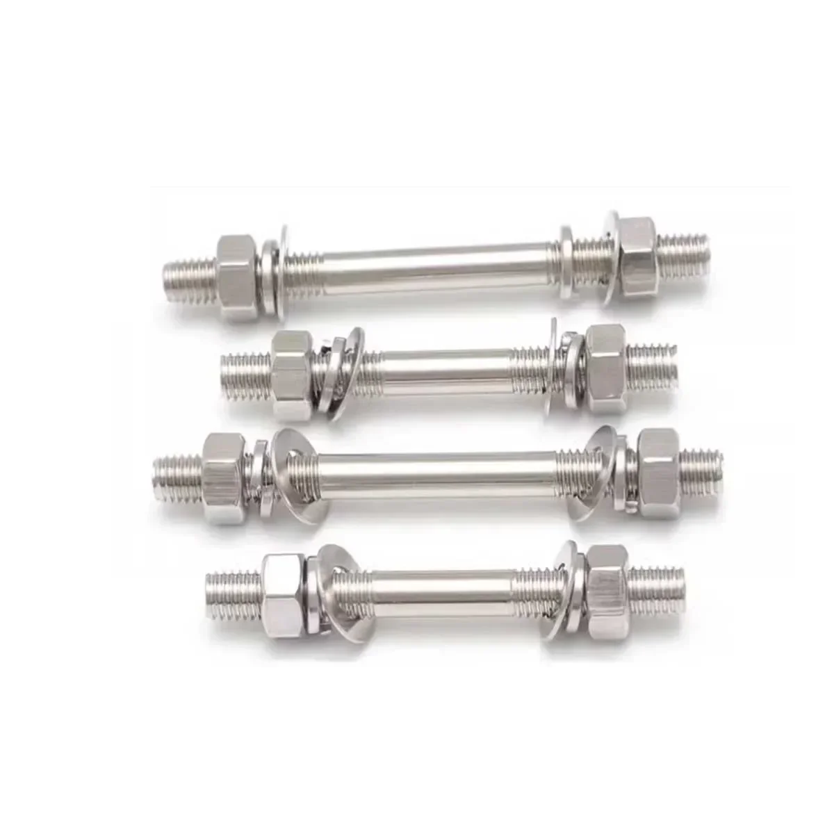 304 Stainless Steel Double Head Screw And Nut Set Combination M3M4M5M6M8
