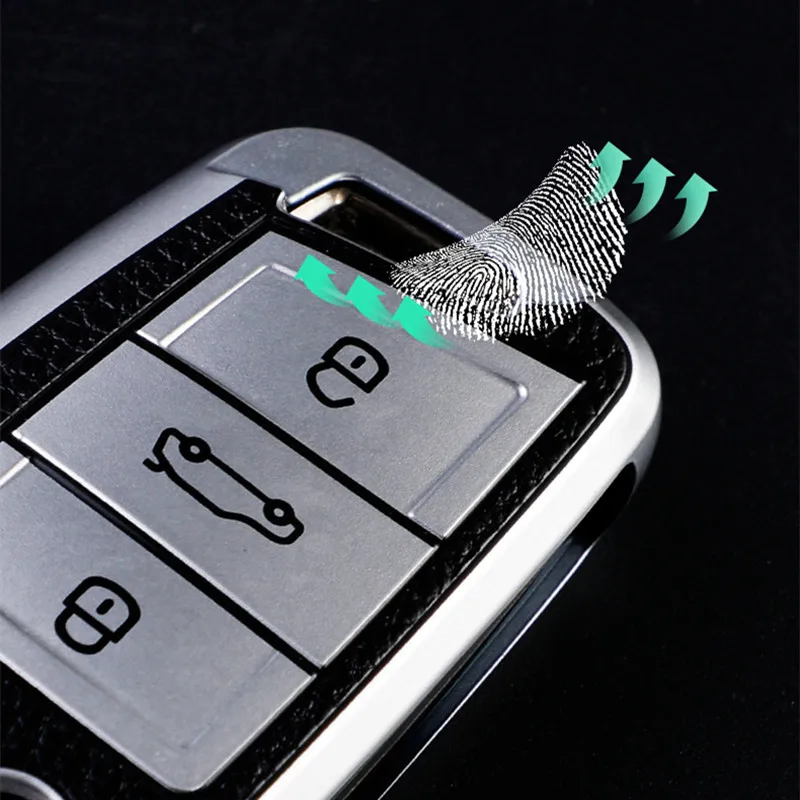 Key Case Cover Bag Keychain Protector for Volkswagen VW Polo Golf7 MK7 Tiguan Skoda Octavia Kodiaq Karoq Seat Ateca