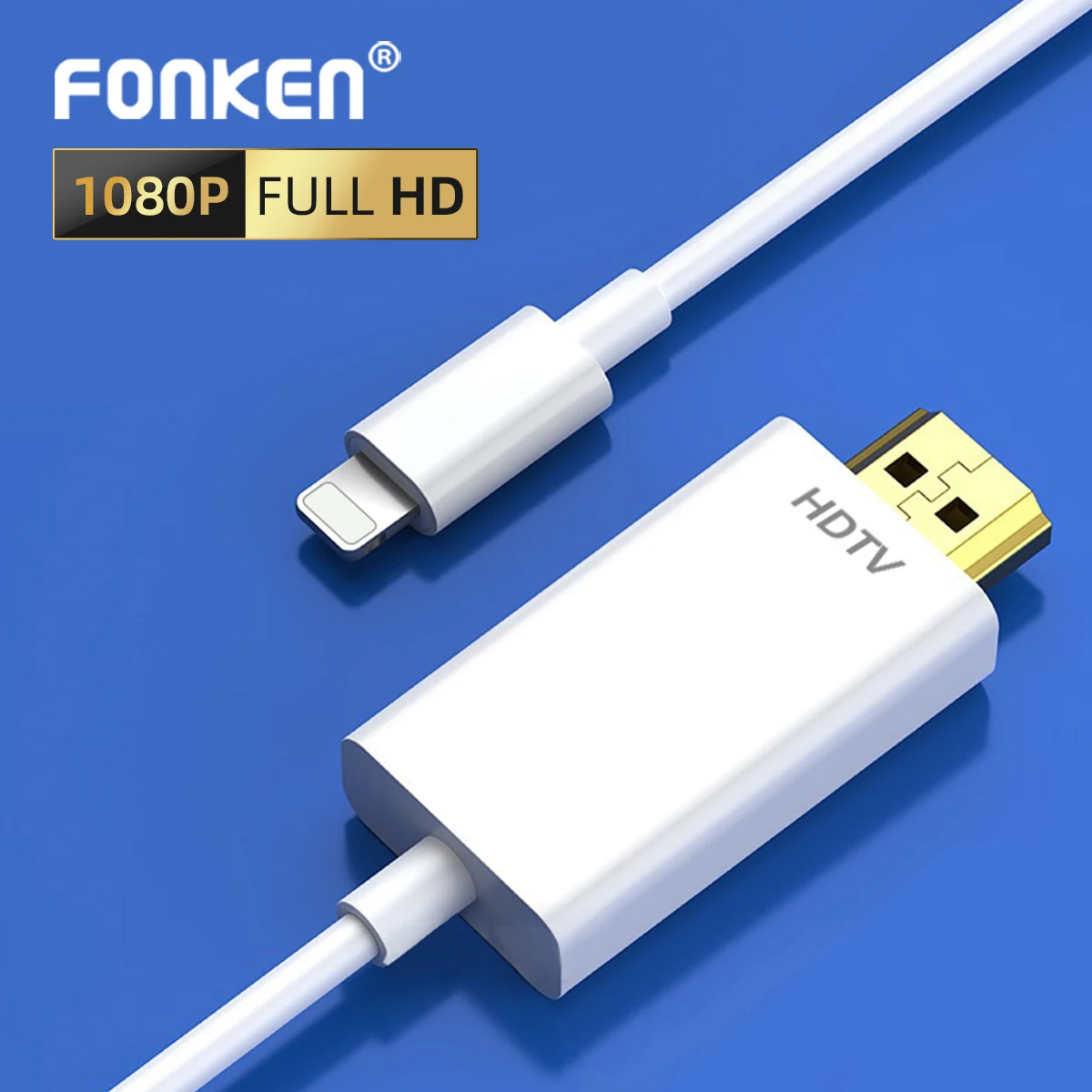 Fonken 1080P HDTV Cable with HDMI-Compatible Digital AV Adapter