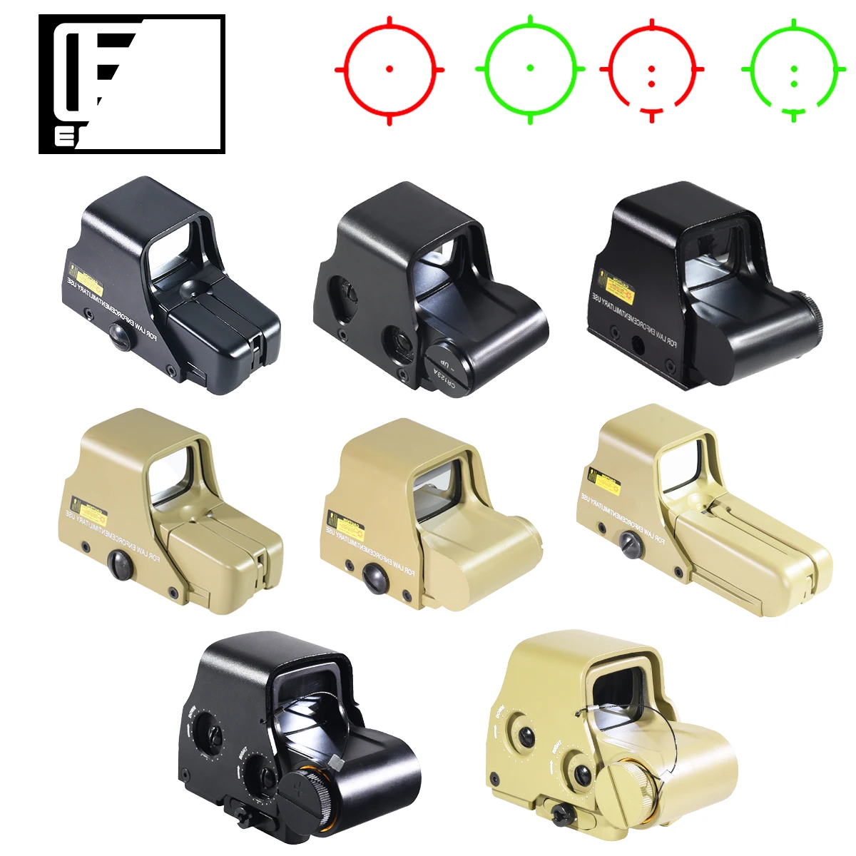 Tactical 551 552 553 556 558 Red Dot Sight Eo**ch 55 Holographic Series Hunting Riflescope Reflex Airsoft Optic Scope 20mm Rail red dot sight rifle scope