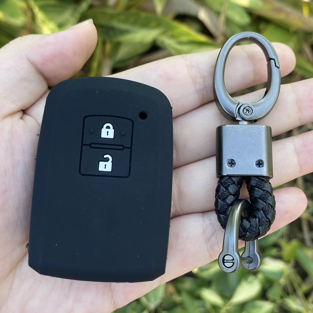 Silicone Rubber Car Key Cover Case Bag Holder Shell for Toyota Camry RAV4 Yaris Avalon Auris 2 Buttons Smart Car Key key case key case cover car key shell remote control case cover