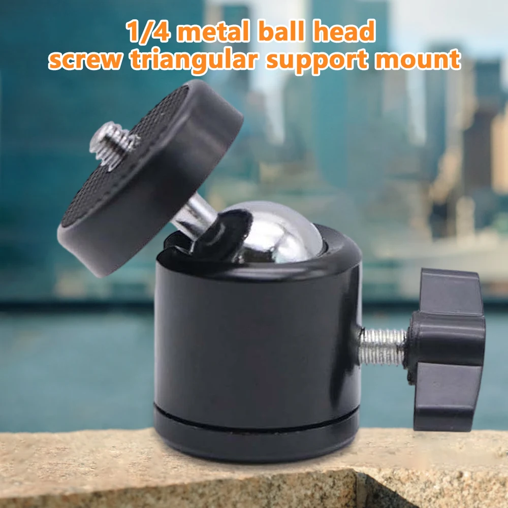 1/2pcs Mini Tripod Ball Head 1/4 & 3/8 Hot Shoe Adapter Cradle for DSLR Camera 360 Rotatable Camera Tripod Bracket Holder Mount