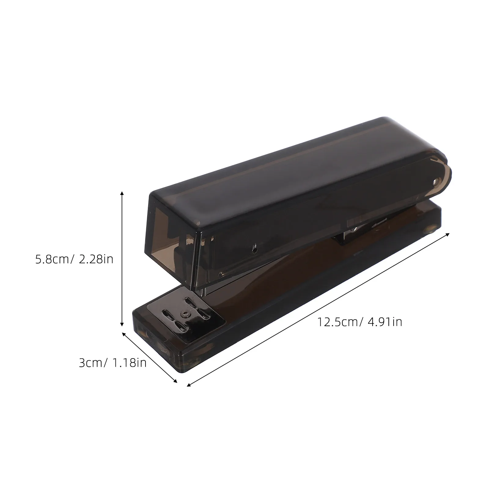 현대식 블랙 아크릴 스테이플러, 대용량 투명 디자인, 사무실/학교용 스테이플링 도구, 데스크탑 문구 용품