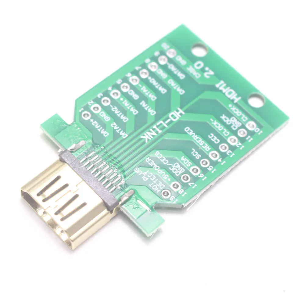 EClyxun 1pcs DIY Standard HDMI Welding Male FEmale Jack Plug