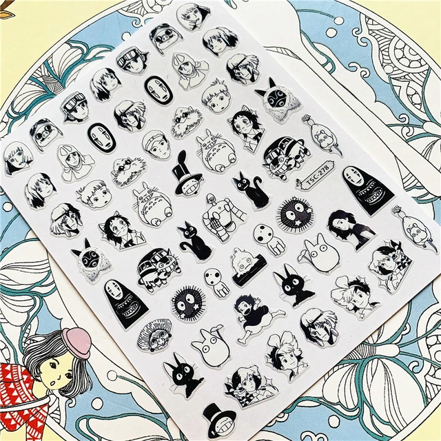 TSC-119 TSC-282 TSC-130  Japanese hot blooded anime 3D Back glue Nail Art Stickers Decals Sliders Nail ornament decoration TSC-278