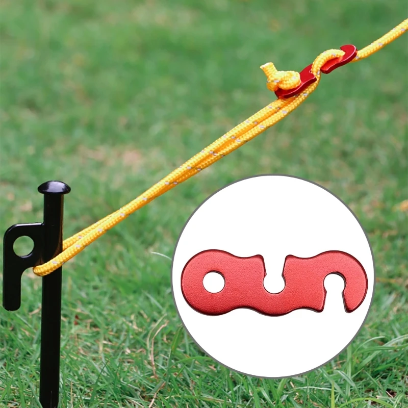 Guy Rope Tensioners Guy Line Cord Adjuster Aluminum Alloys Wind Rope Buckle Set tent rope tightener camping cord buckles camping rope buckle