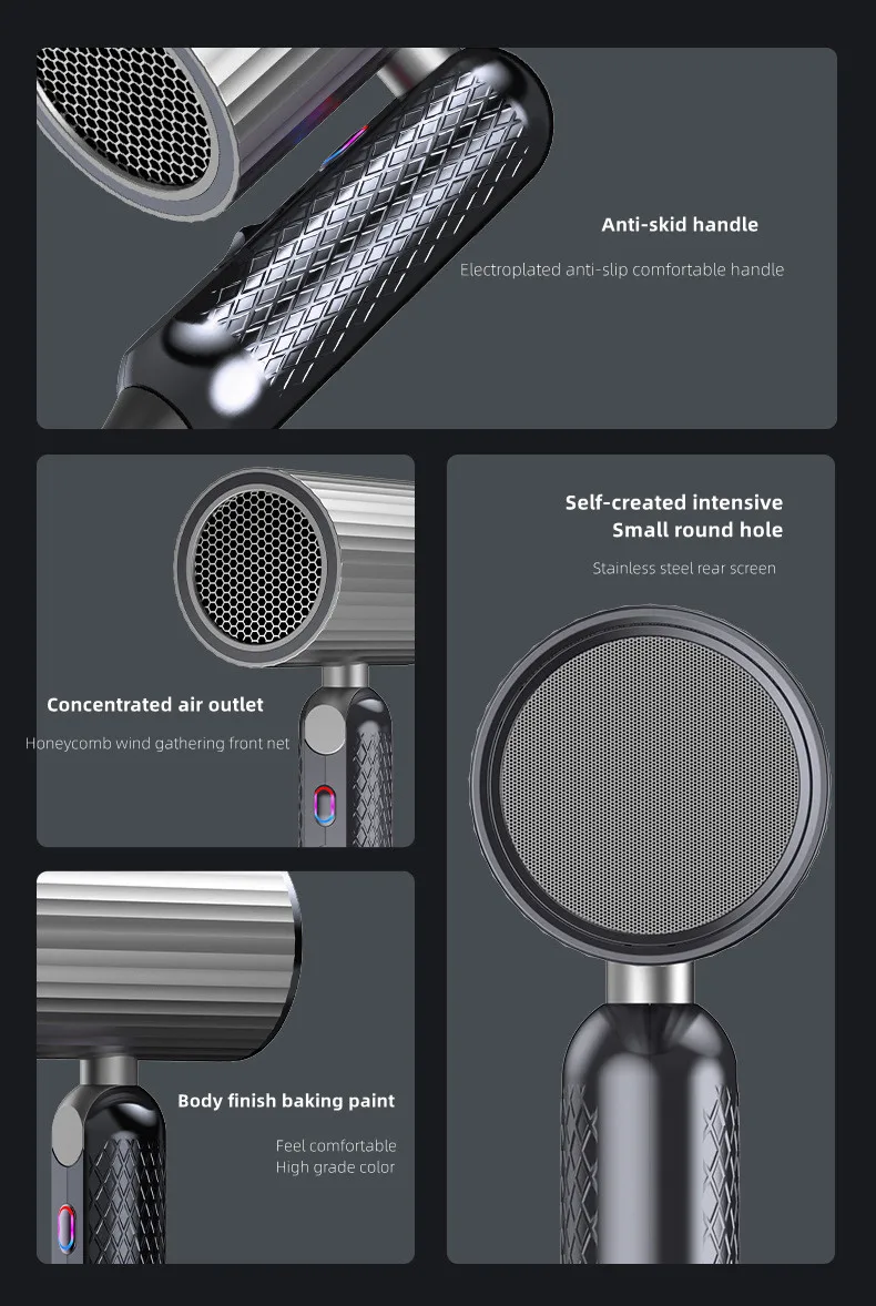 2024 New Generation Hair Dryer High Power And Strong Wind Speed Dry Negative Ion