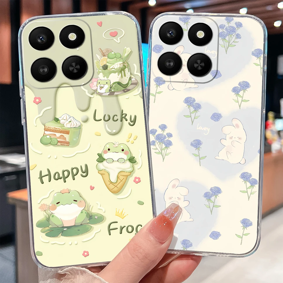 Lovely Animal Cartoon Soft TPU Transparent Silicone Phone Case -