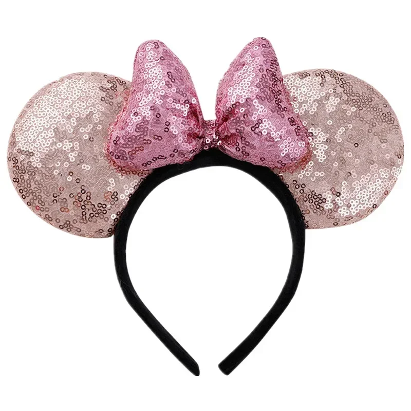 Bandeaux de sauna Minnie Mouse oreilles pour filles, bandeau nœud à pois, Halloween, fête de carnaval, accessoires pour cheveux, cadeau de Noël, 2023