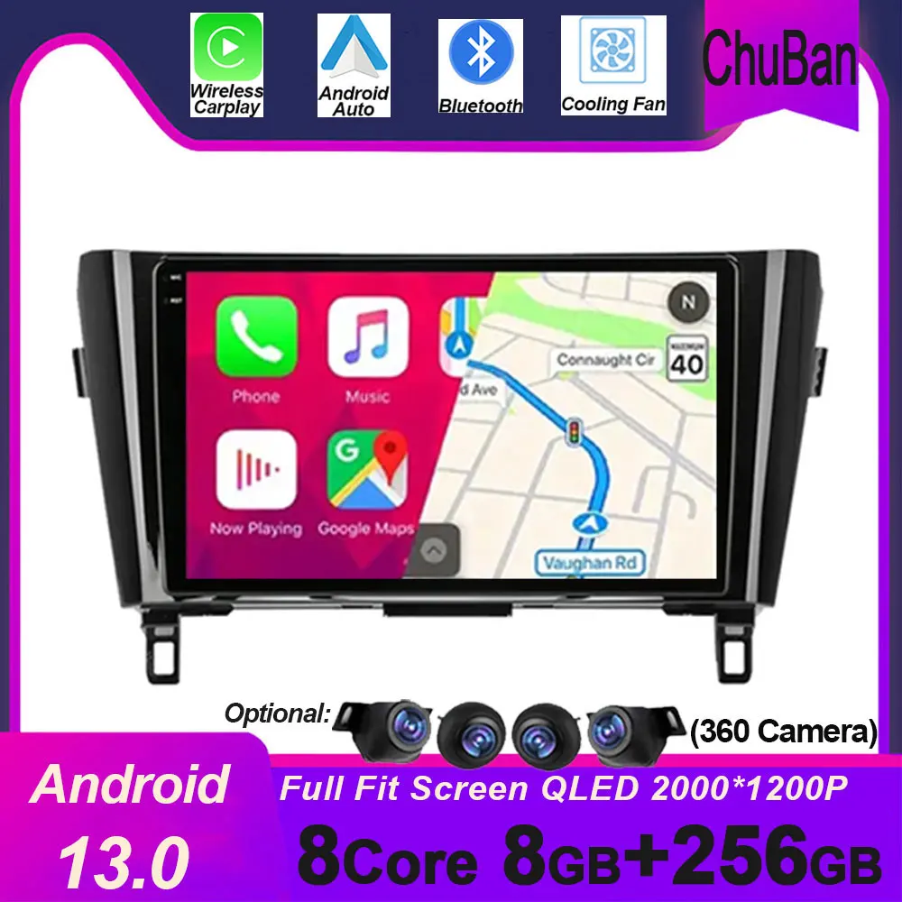 

Android 13 For Nissan Qashqai J11 X-Trail 3 T32 2013 - 2017 Car Radio Multimedia Video Player Navigation GPS No 2Din 2 Din DVD