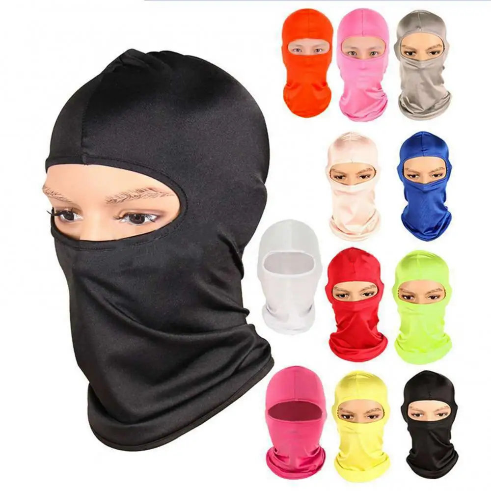 Cycling Balaclava Sport Outdoor Ski Women Men Full Face Neck Mask Solid Color Full Face Cover Climbing Fishing Skating Hat