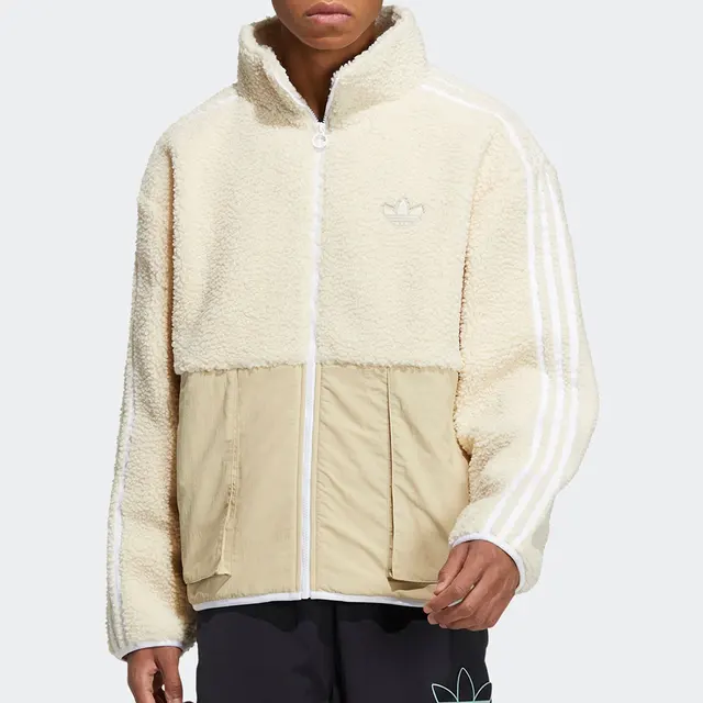 Veste de sport en polaire à col montant Adidas Authentic Trefoil pour hommes et femmes HY1378 1