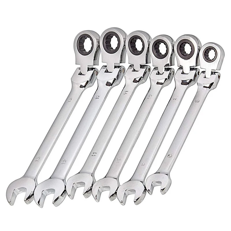 Flexible Ratchet Action Wrench Spanner Nut Tool Ratchet for Heads Metric Spanner Wrenches Keys for Repair Hand Tool
