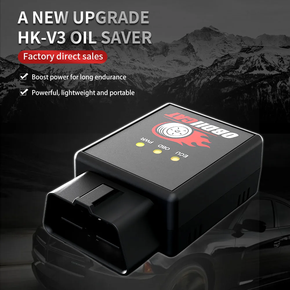 OBDIICAT HK-V3 Upgrade OBD2 Chip Tuning Box Increase Torque Save Fuel For Petrol & Diesel OBD2 Auto Car tuning Tool Power Box