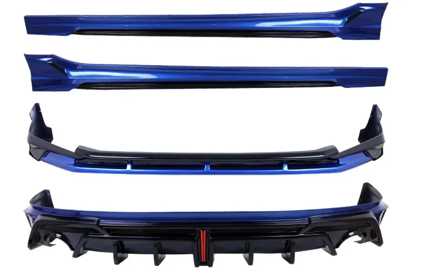 For Honda Civic Sedan 11th 2022 2023 2024 ABS Bumper Front Lip Rear Trunk Diffuser Spoiler Side Skirt Body Kit