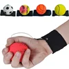 1pcs Sponge Rubber Wrist Strength Handball Children's Toy Game Practice Bounce Elasticity Sports Nylon Rope Outdoor Toy Ball