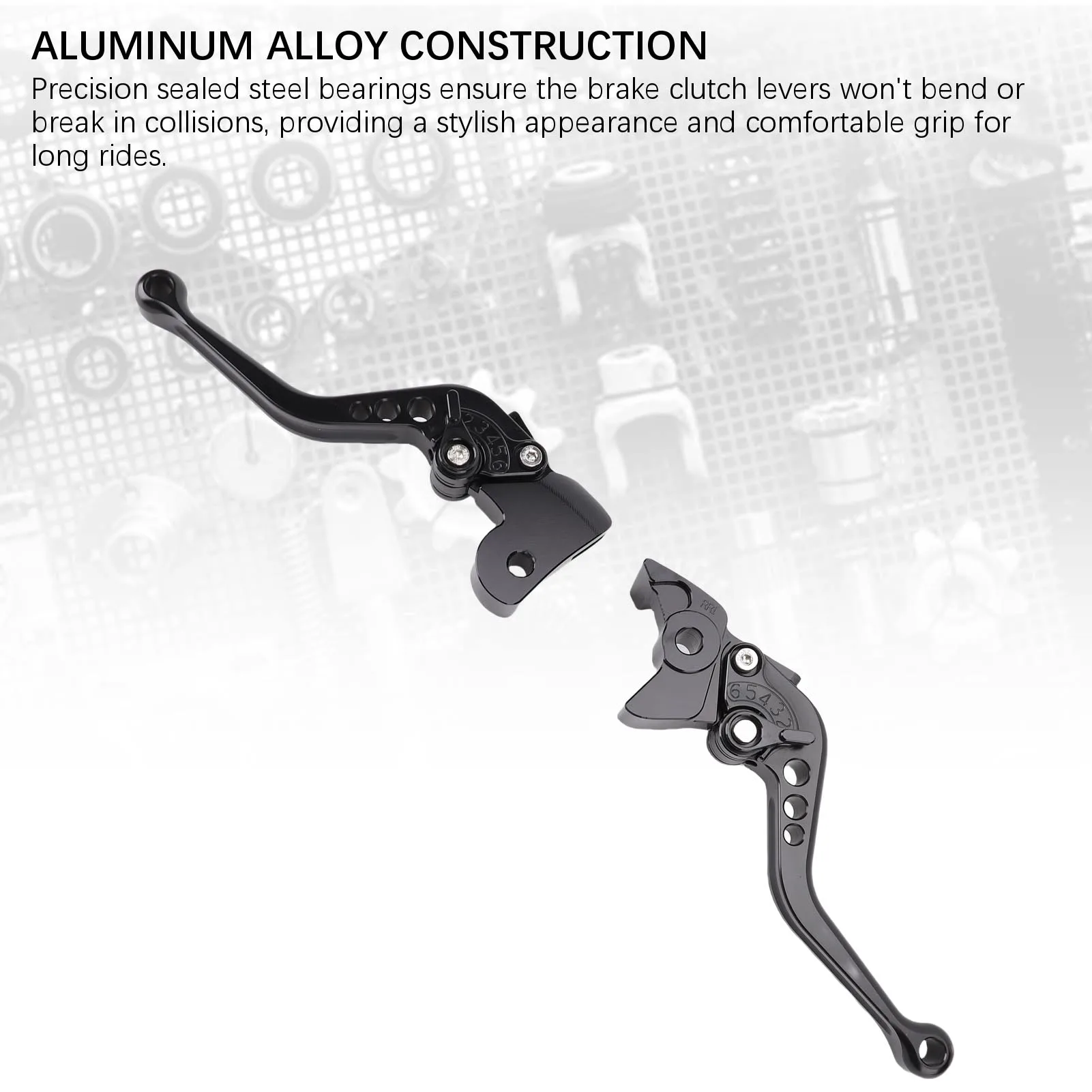 Handlebar Brake  Lever Sporty Look Motorcycle Brake  Lever Anti Crack Aluminum Alloy Enduring for Super Meteor 650