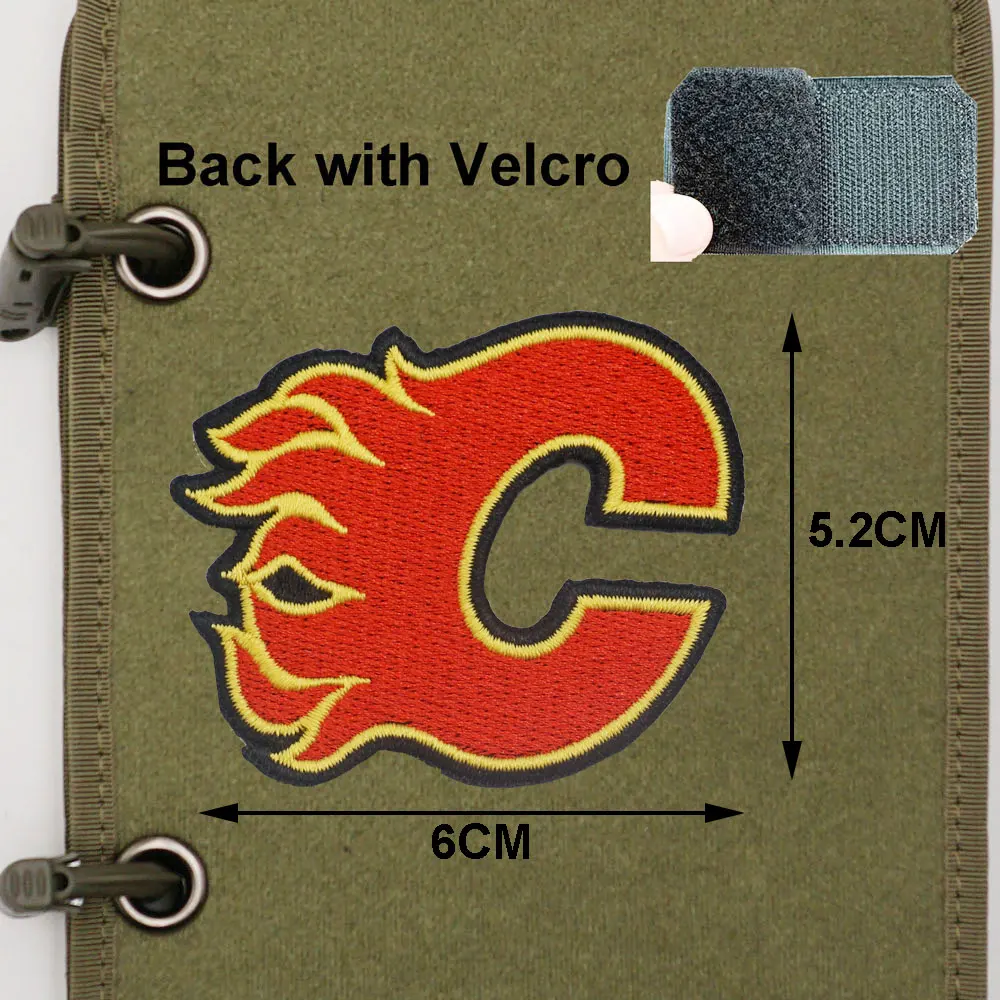 High-Quality Customizable Embroidered Tactical Patches with Canadian Ice Hockey Team Logo