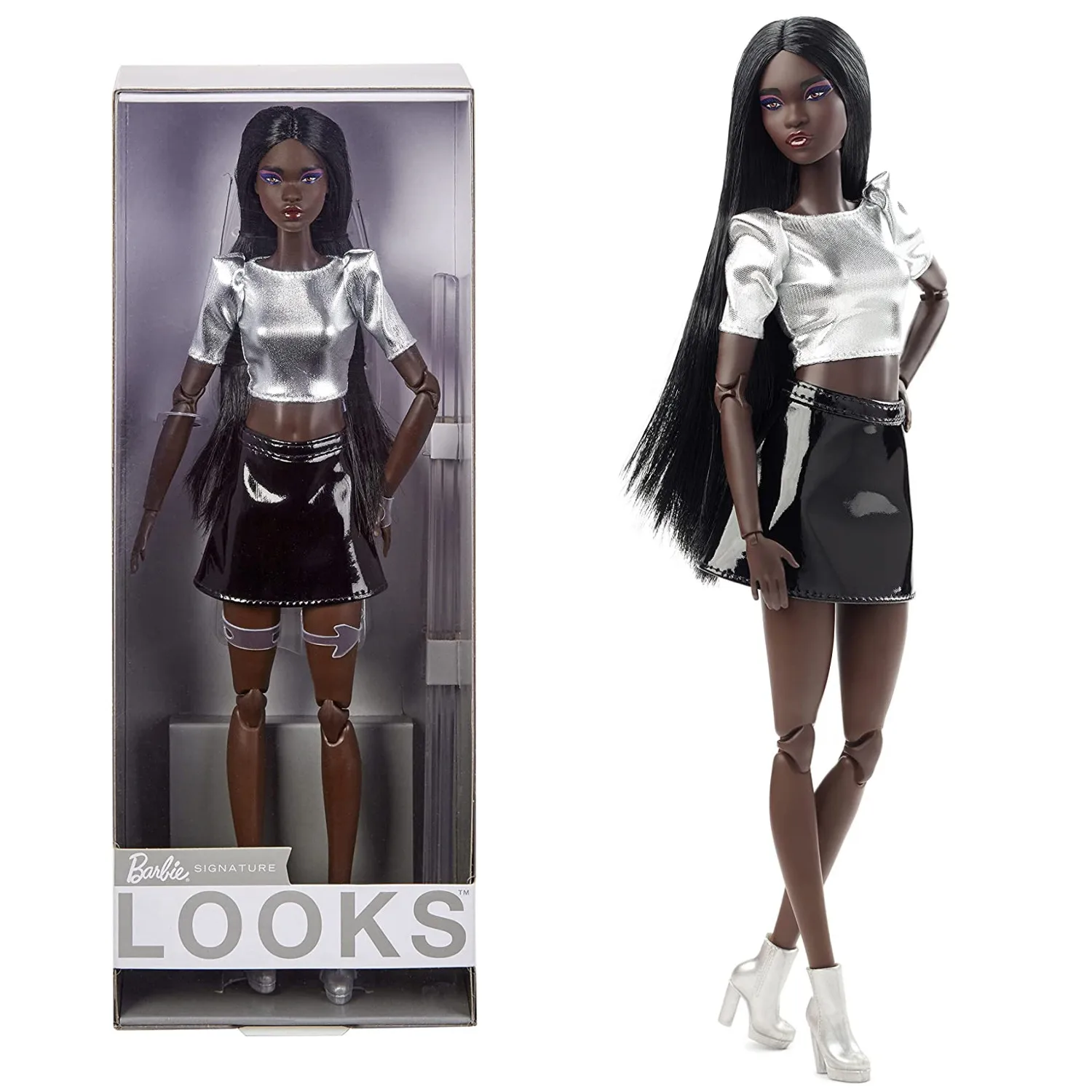 Barbie Signature Barbie Looks Doll Dark-Brown Straight Hair Tall