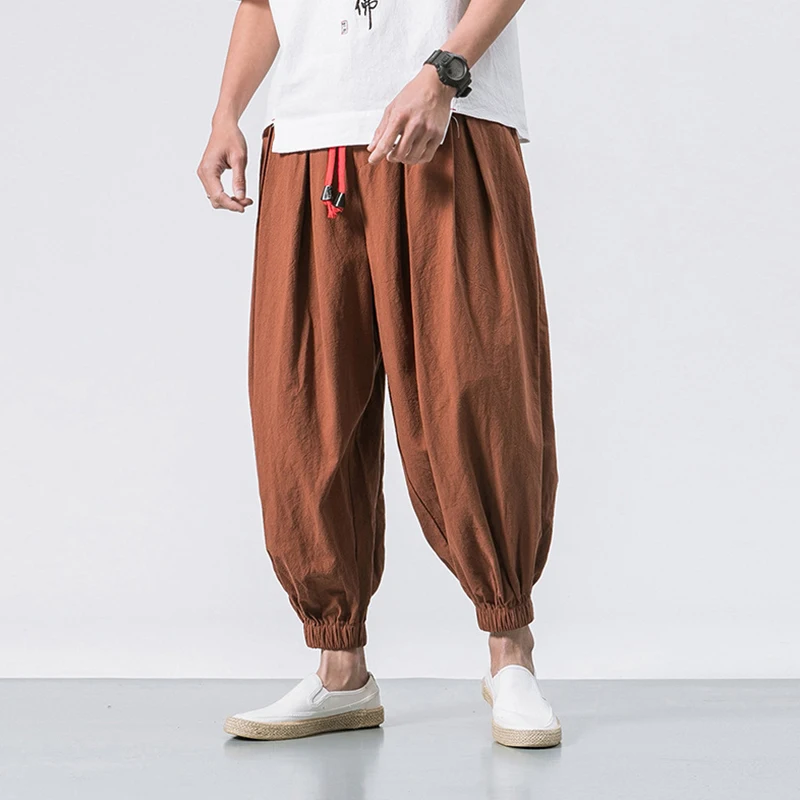 Men'S Jogger Sweatpants Harajuku Loose Men Harem Baggy Pants Solid Casual Trousers Male Casual Oversized Streetwear 3