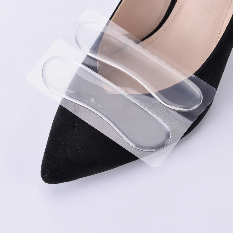 Transparent Gel Silicone Heel Grip Back Liner Shoe Insoles Foot Care Protector 3 Pairs