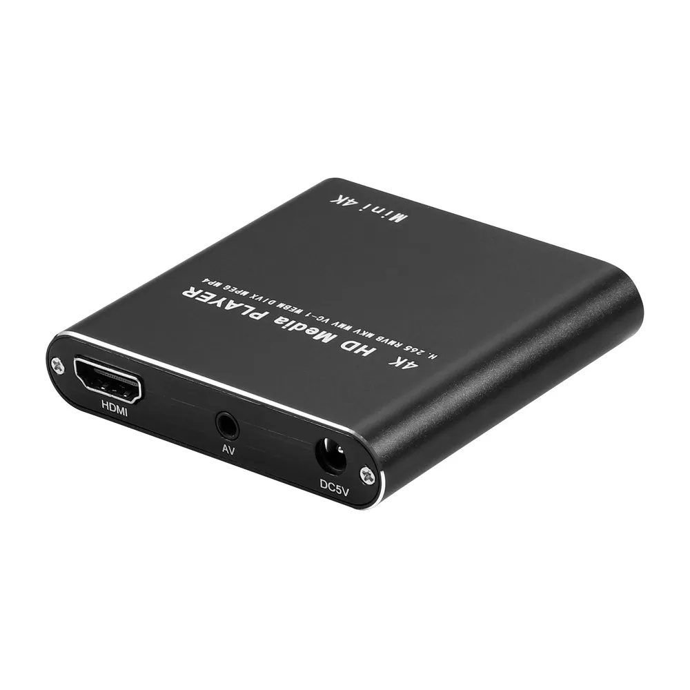 Portable Mini Full HD 4K Media Player Support HDD USB Drive SD Card 2K 1080P Autoplay Advertise AD Video MP3 PPT Players