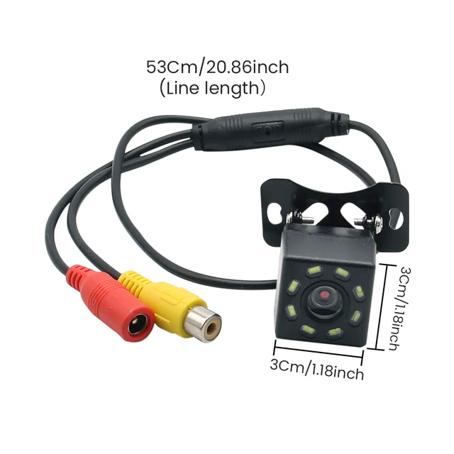 Wide Angle HD Car Rearview Camera Rear View Video Vehicle Camera Backup Reverse Camera 12 LED Night Vision Parking Camera