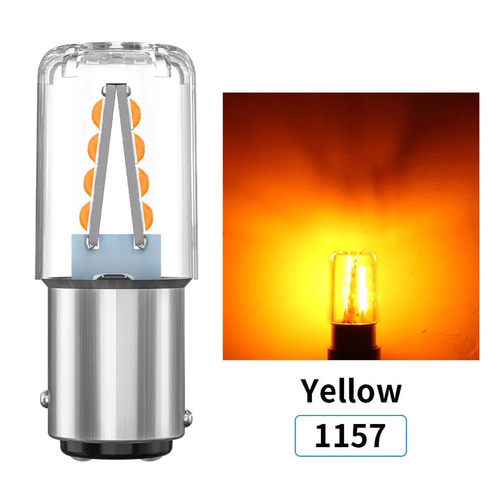 Universal 12V White LED Car Turn Signal and Brake Light - 6000K CANBUS with 3030 SMD Technology