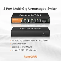 KeepLiNK 6-Port Multi-Gigabit Switch with 5-2.5Gbps Ethernet Ports and 1-10Gbps SFP+ Uplink - Image 2