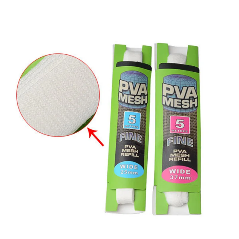 5M PVA Soluble Narrow Fishing Network Refill Stocking Bait Bag Protect Fish Net Baiting Tool Tackle Accessory