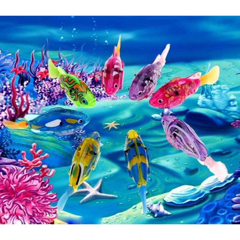 New Cat Interactive Electric Fish Water Toy for Indoor Play Swimming Robot Fish Toys for Cat Dog with LED Light Pet Bath Toys 3