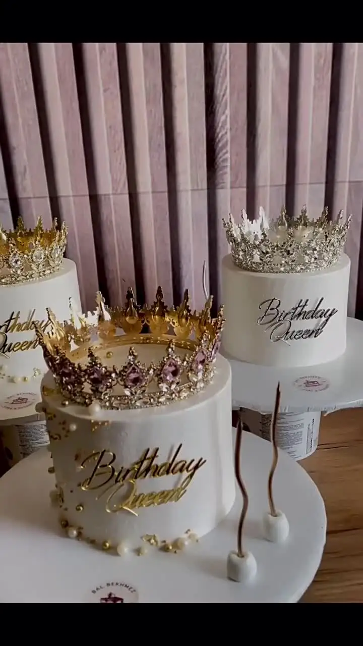 Décoration De Gâteau En Acrylique Reine Princesse Joyeux Anniversaire, 1/3/5 Pièces, Décoration De Gâteau En Acrylique Reine, Ornements Latéraux Pour Fête De Mariage