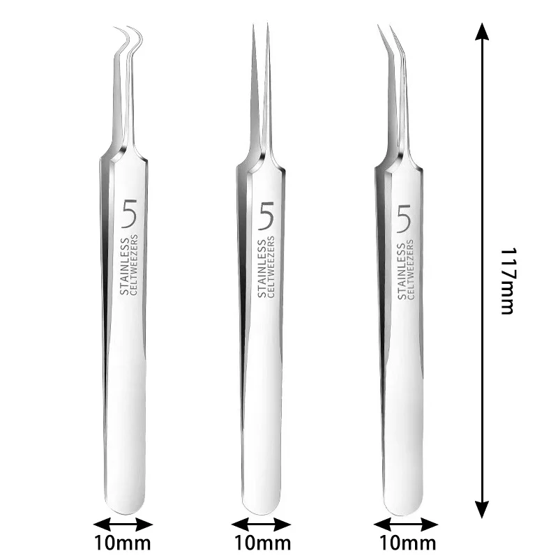 Ultra-fine No. 5 Cell Pimples Blackhead Clip Tweezers
