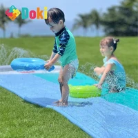 Doki Toy Interactive Water Slide Toy Whale Water Slide Play Toy Water Spray Slide Double Children Outdoor Water Spray Mat 2024 1